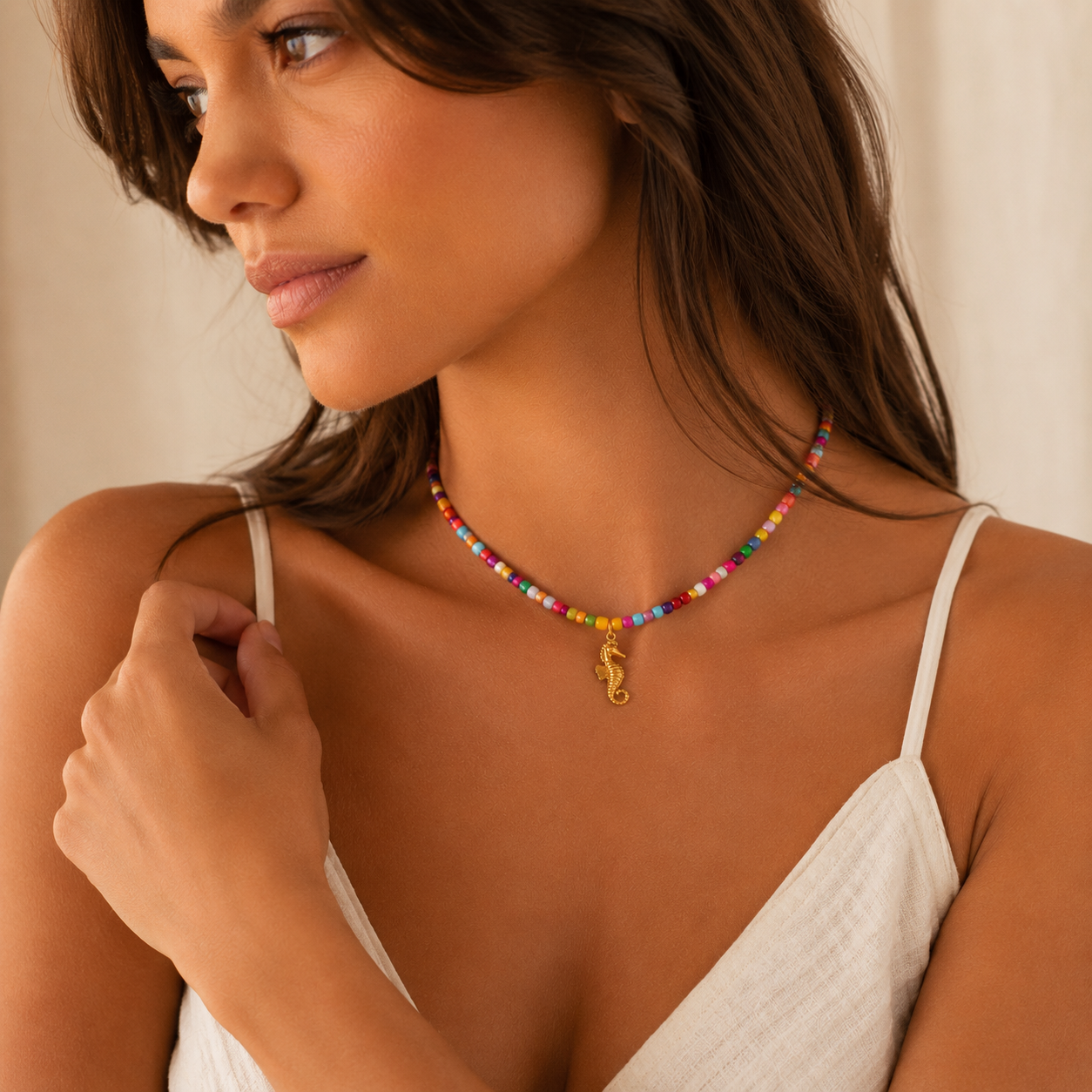 Seahorse Beaded Necklace