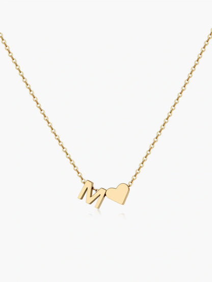 Heart Initial Necklace