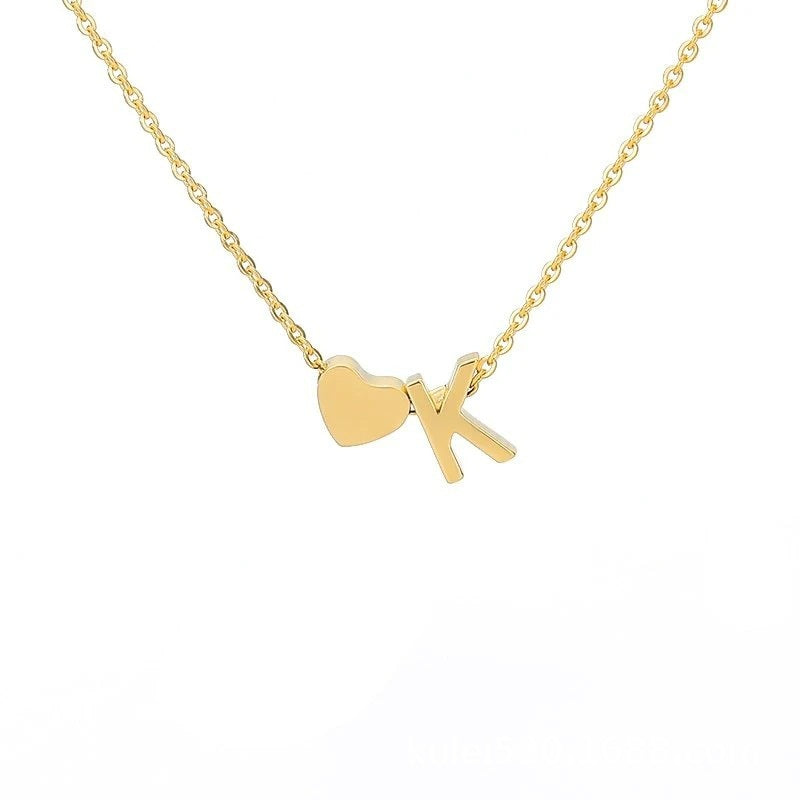 Heart Initial Necklace