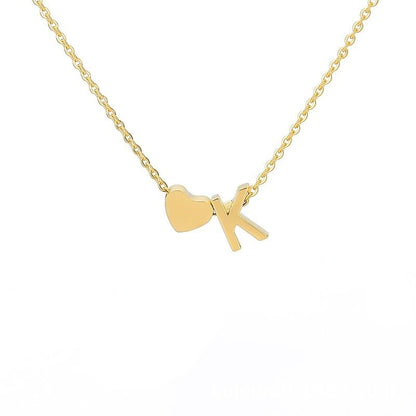 Heart Initial Necklace