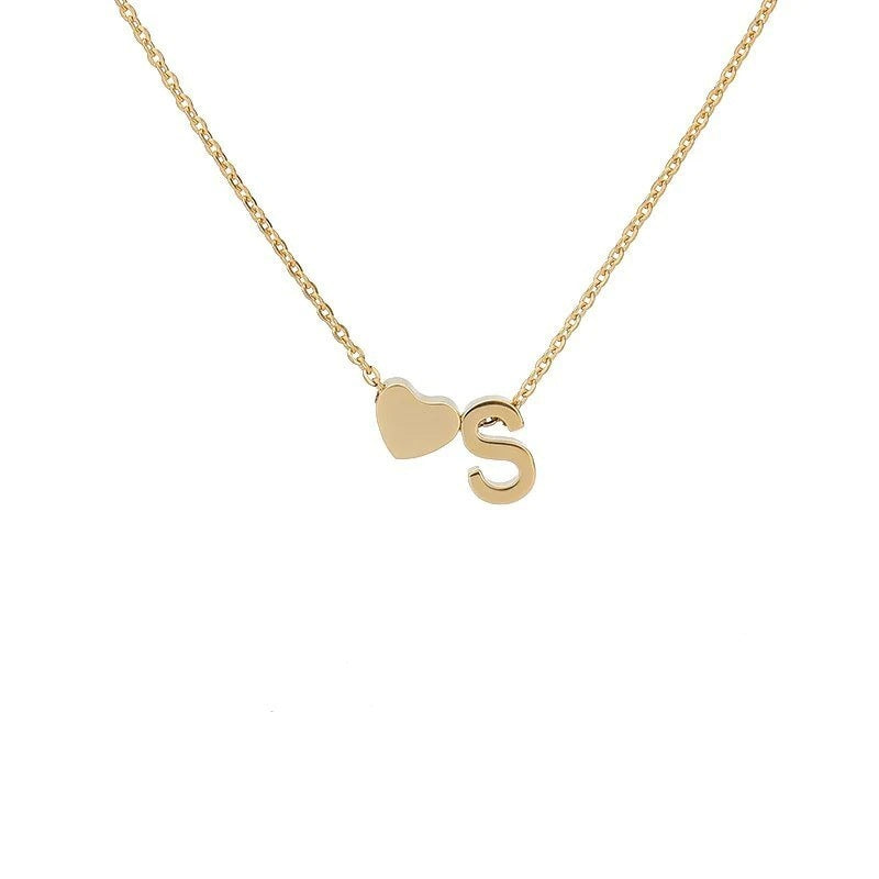 Heart Initial Necklace