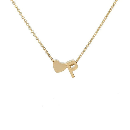 Heart Initial Necklace