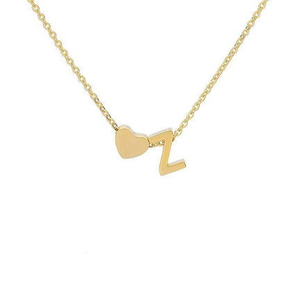 Heart Initial Necklace