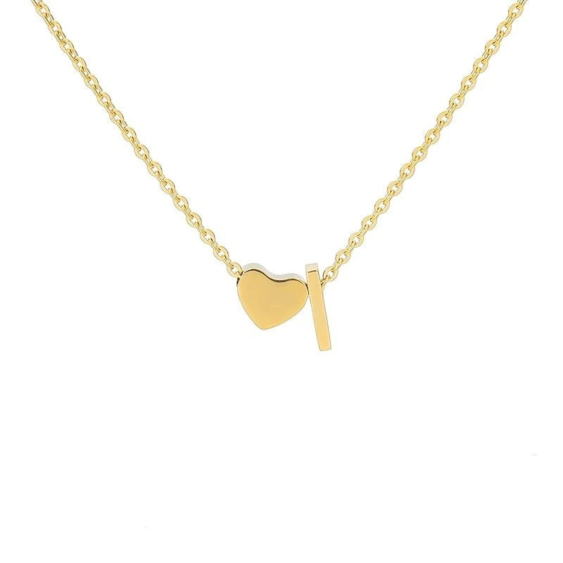 Heart Initial Necklace