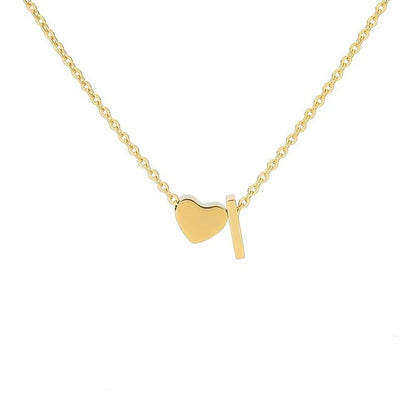 Heart Initial Necklace