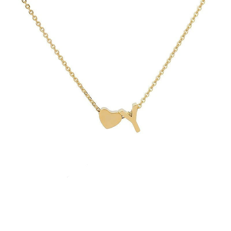 Heart Initial Necklace