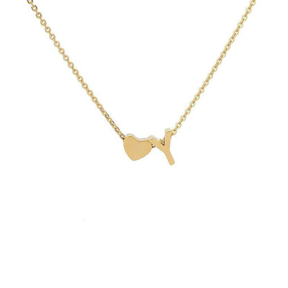 Heart Initial Necklace