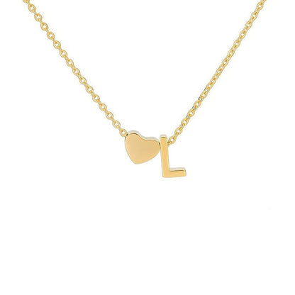 Heart Initial Necklace