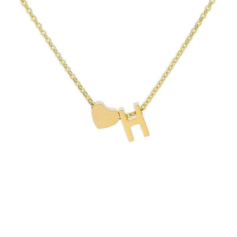 Heart Initial Necklace