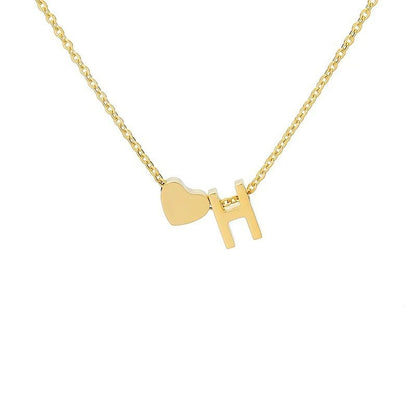 Heart Initial Necklace