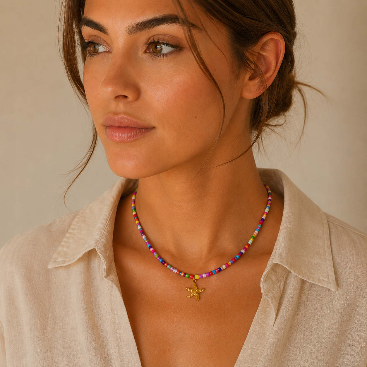 Starfish Beaded Necklace