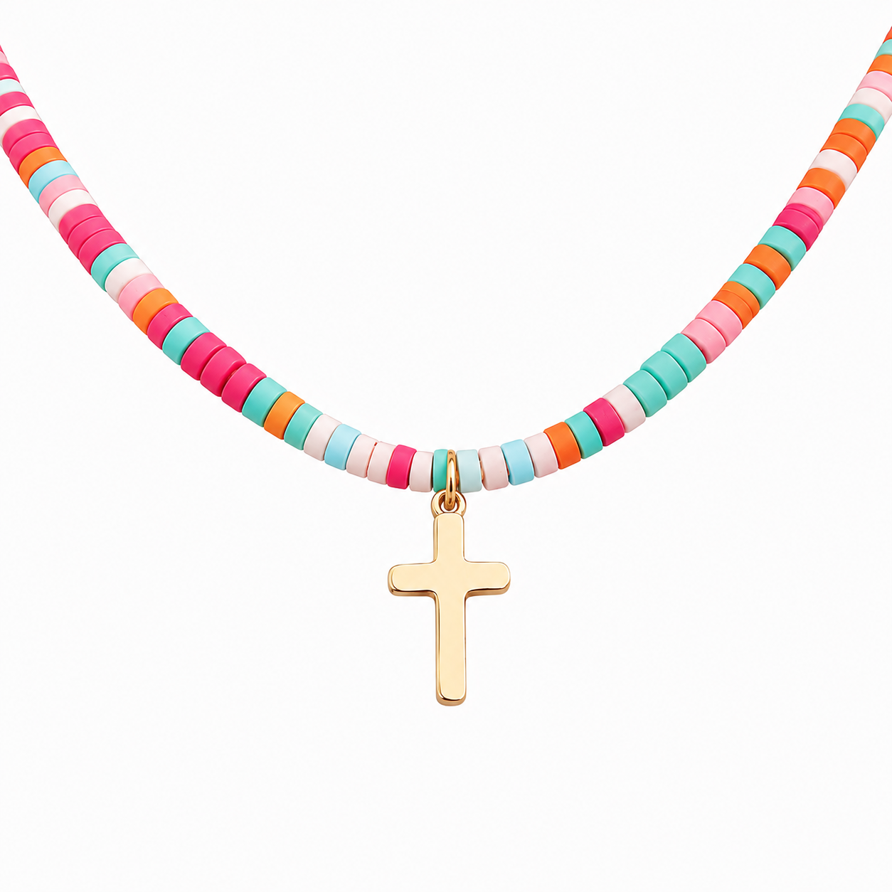 Beaded Cross Necklace