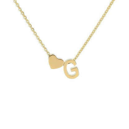 Heart Initial Necklace