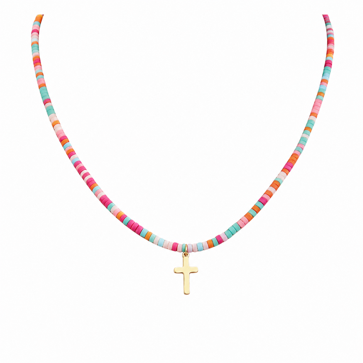 Beaded Cross Necklace