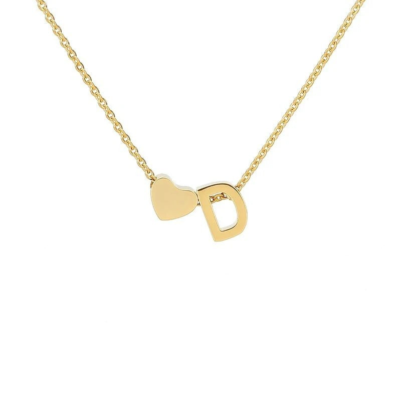 Heart Initial Necklace
