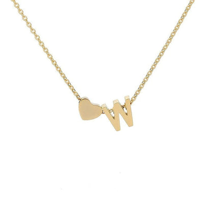 Heart Initial Necklace